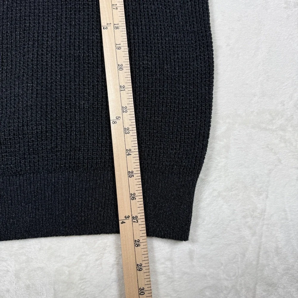 NWT Weatherproof Recycled Button Up Mock Neck Sweater Dark Gray Size‎ M